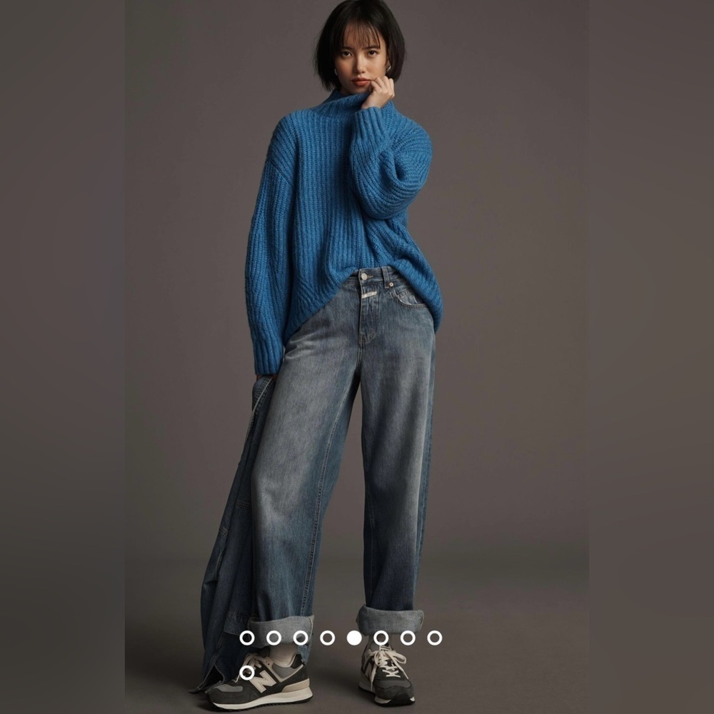 NWT Size S (P2P 23.5") - Anthropologie The Dakotah Oversized Turtleneck Sweater